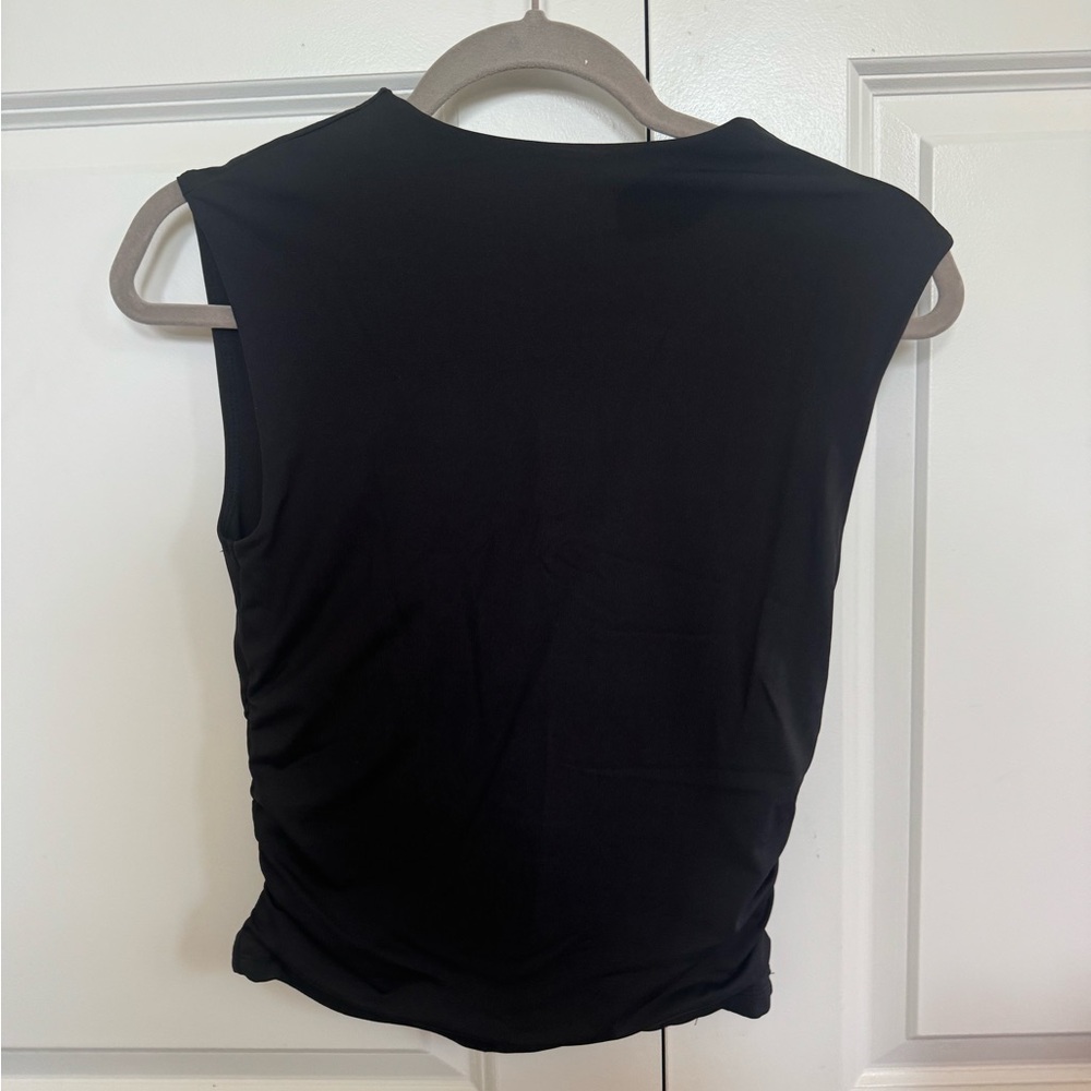 House of Harlow 1960 Black Fitted Sleeveless Muscle Tee